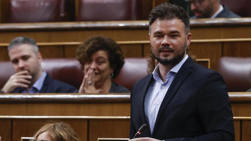 El portavoz de ERC, Gabriel Rufián, este miércoles durante la sesión de control al Gobierno.