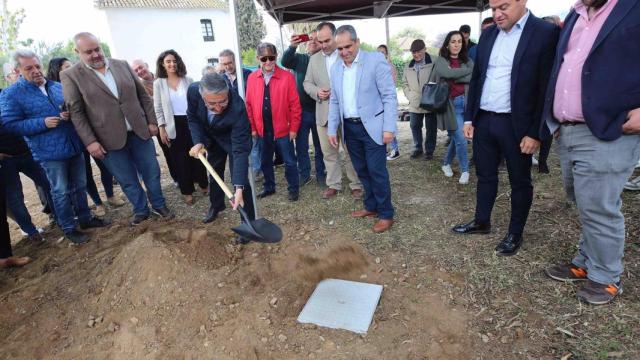 Francisco Salado, presidente de la Diputación de Málaga, en el inicio de las obras del Corredor Verde.