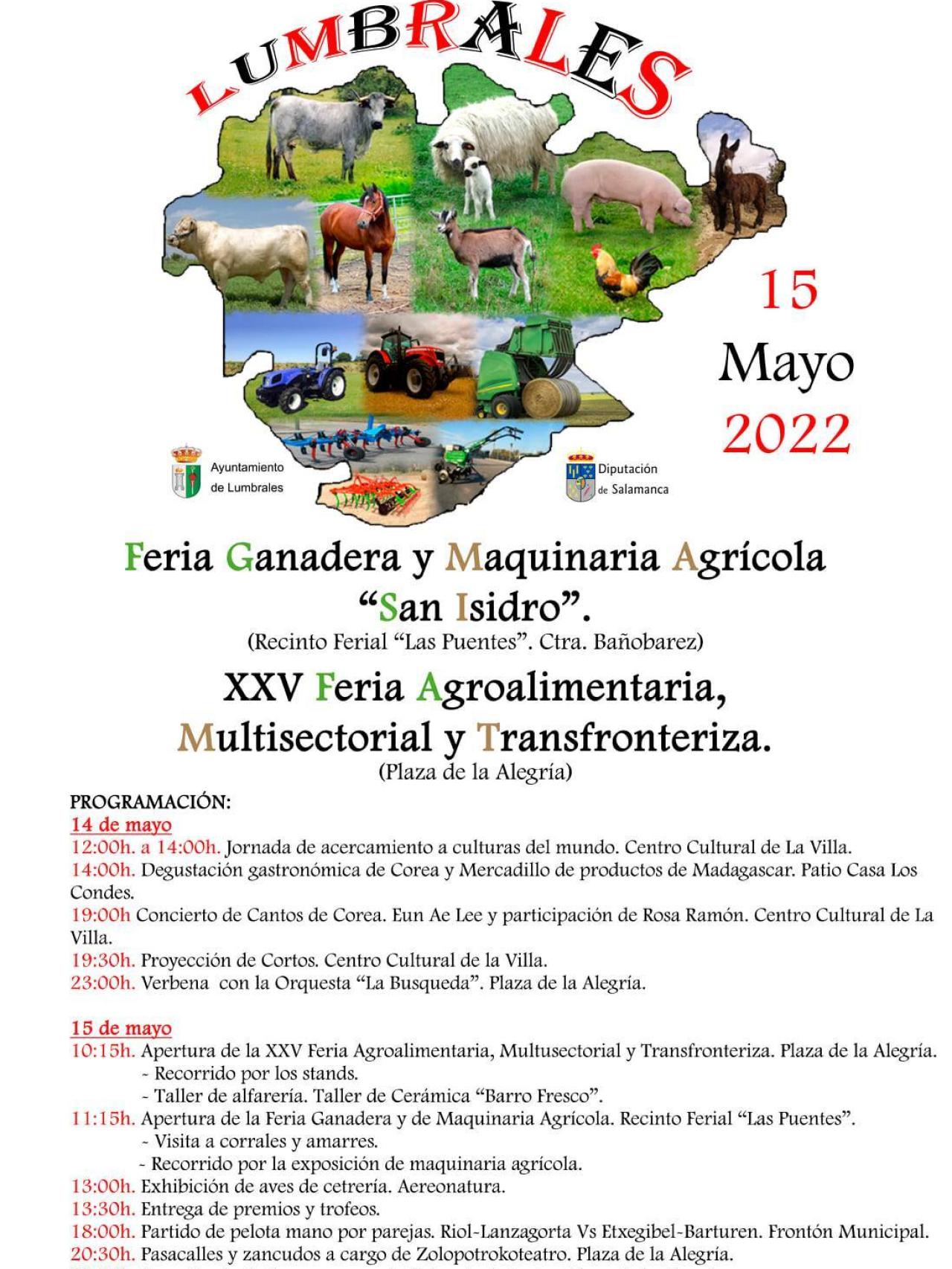 Cartel Feria San Isidro Lumbrales 2022