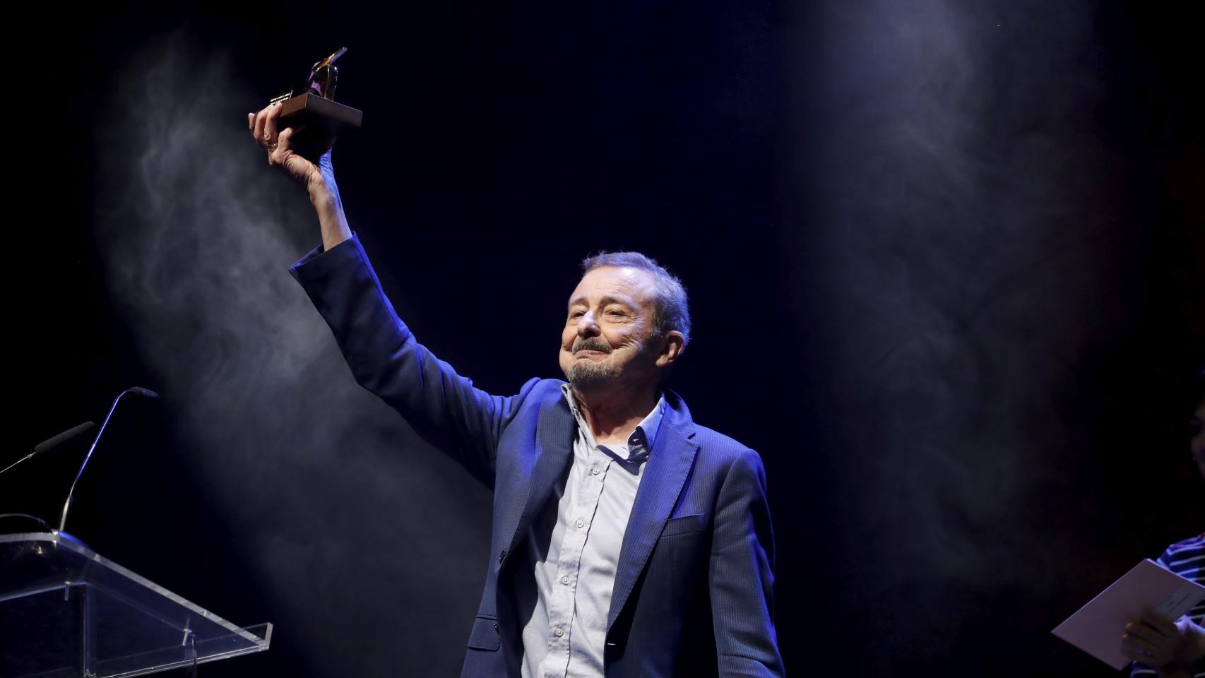 El actor Juan Diego, fallecido a los 79 años, recibiendo un premio en marzo de 2018.