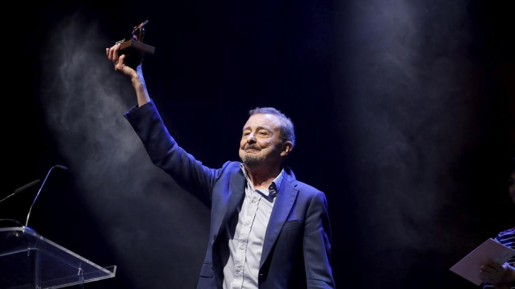 El actor Juan Diego, fallecido a los 79 años, recibiendo un premio en marzo de 2018.
