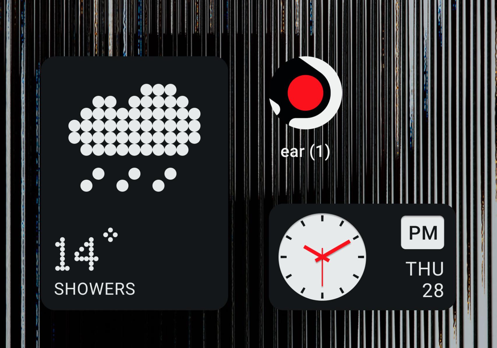 Widgets del launcher de Nothing