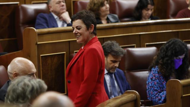 a portavoz de Bildu, Mertxe Aizpurua, en el pleno celebrado este jueves en el Congreso.