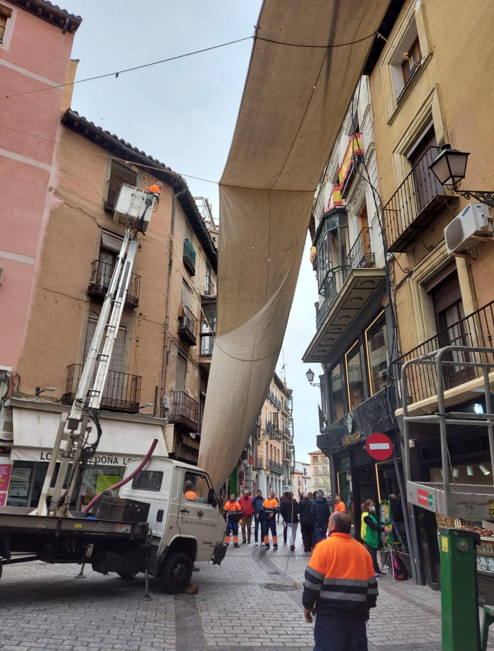 Preparativos para el Corpus Christi 2022 de Toledo. Foto: Leyendas de Toledo.