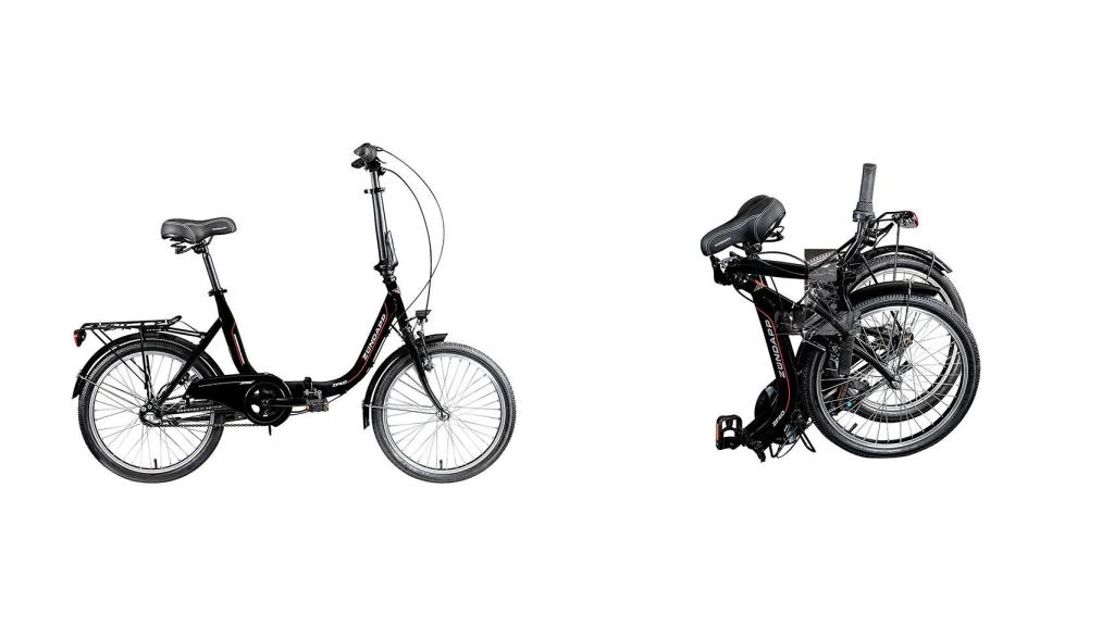 Bici Zündapp plegada y desplegada.