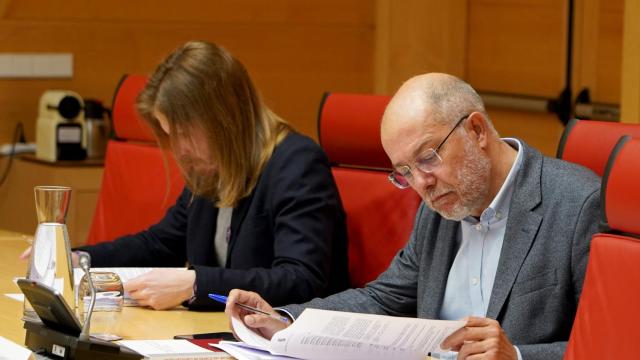 El viceportavoz del Grupo Mixto y procurador de Ciudadanos, Francisco Igea, durante la reunión de la Junta de Portavoces de las Cortes