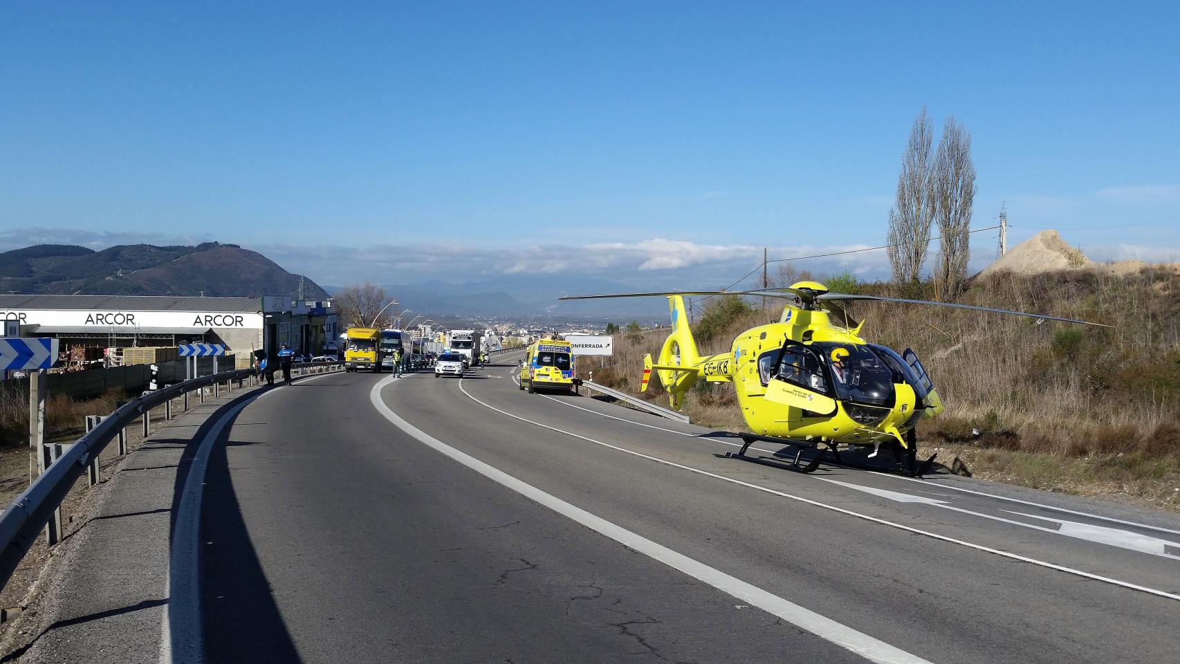 Foto de archivo | Accidente la N-VI en Ponferrada