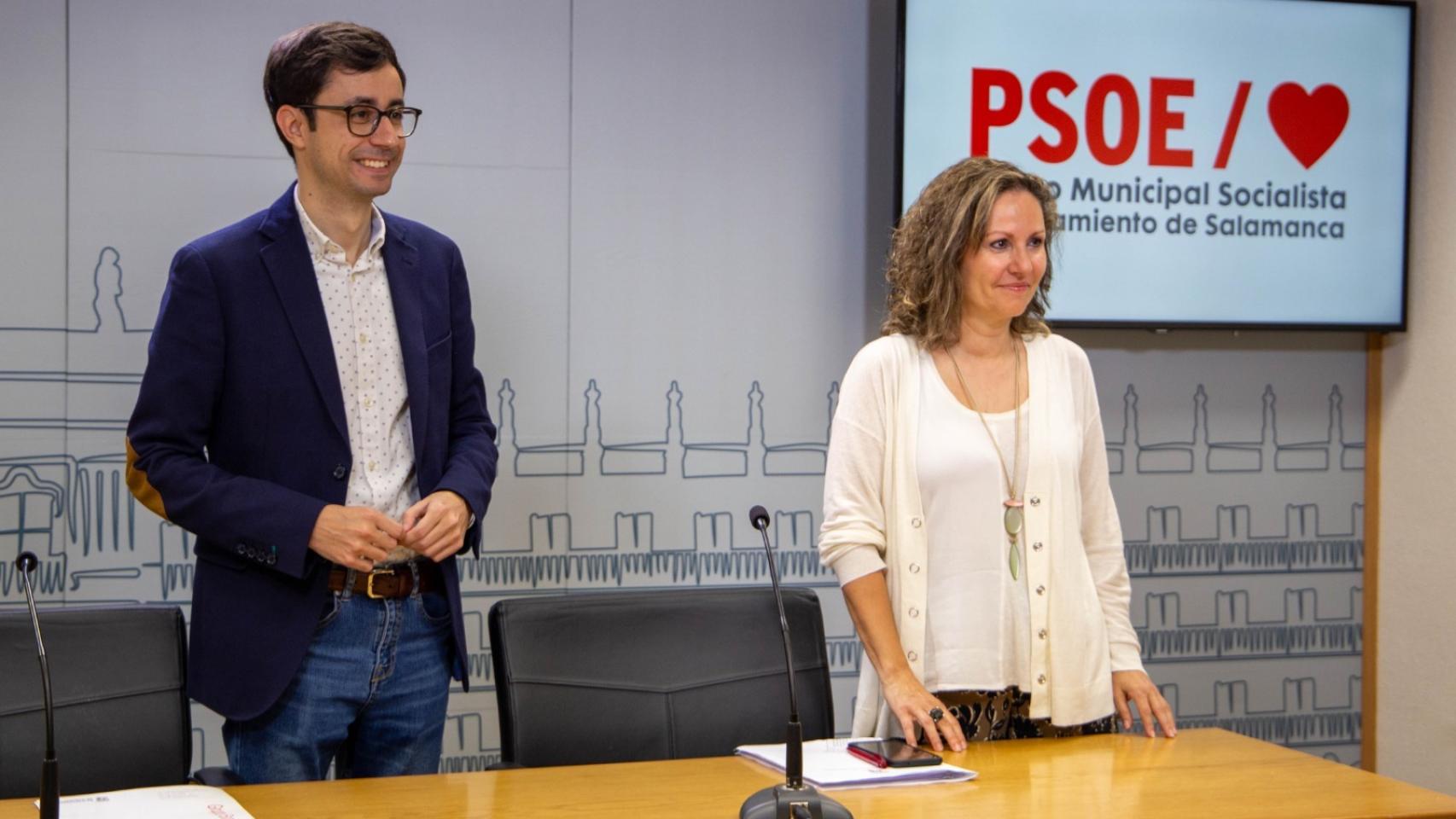 José Luis Mateos y Marian Recio, portavoz y viceportavoz municipal socialista