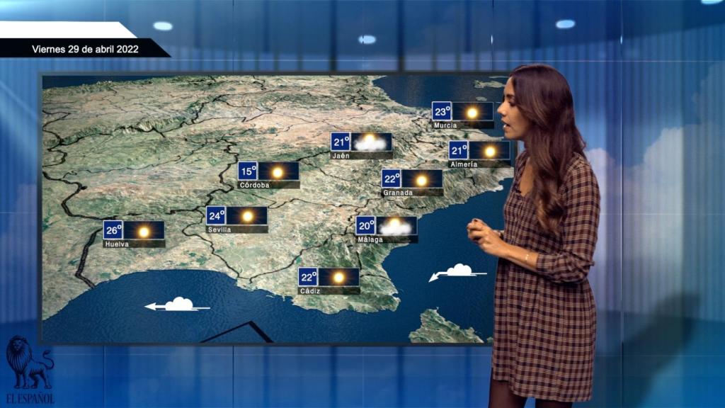 El tiempo para el viernes 29 de abril.