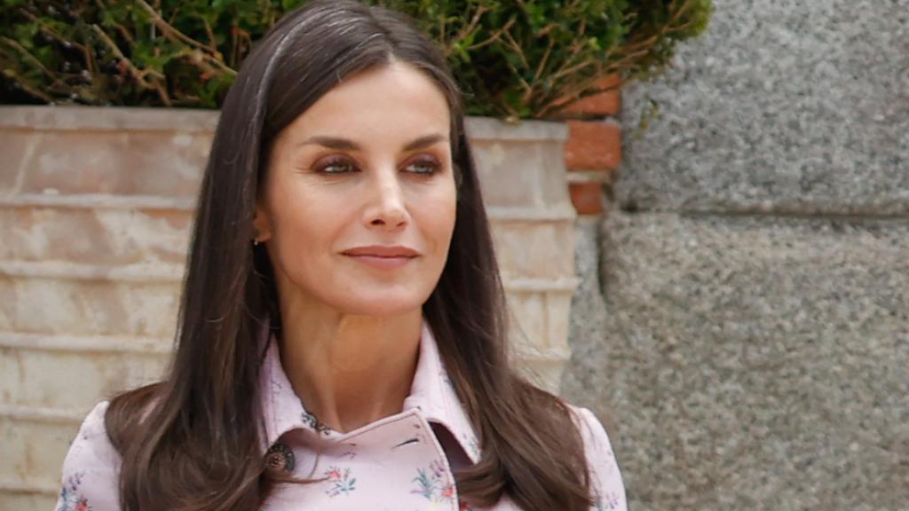 Letizia, este jueves 28 de abril, en el palacio de la Zarzuela.