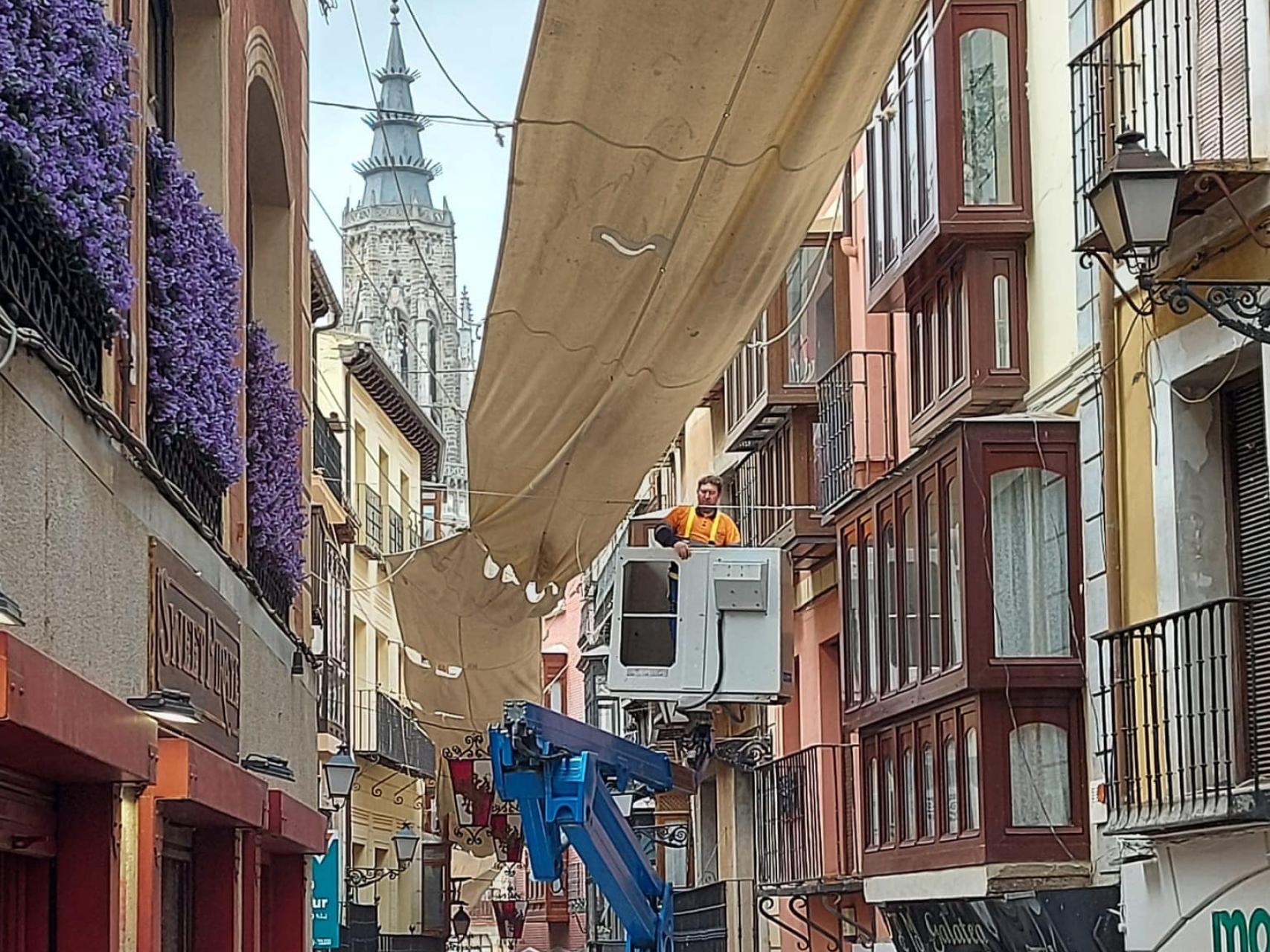 Preparativos para el Corpus Christi 2022 de Toledo. Foto: Leyendas de Toledo.