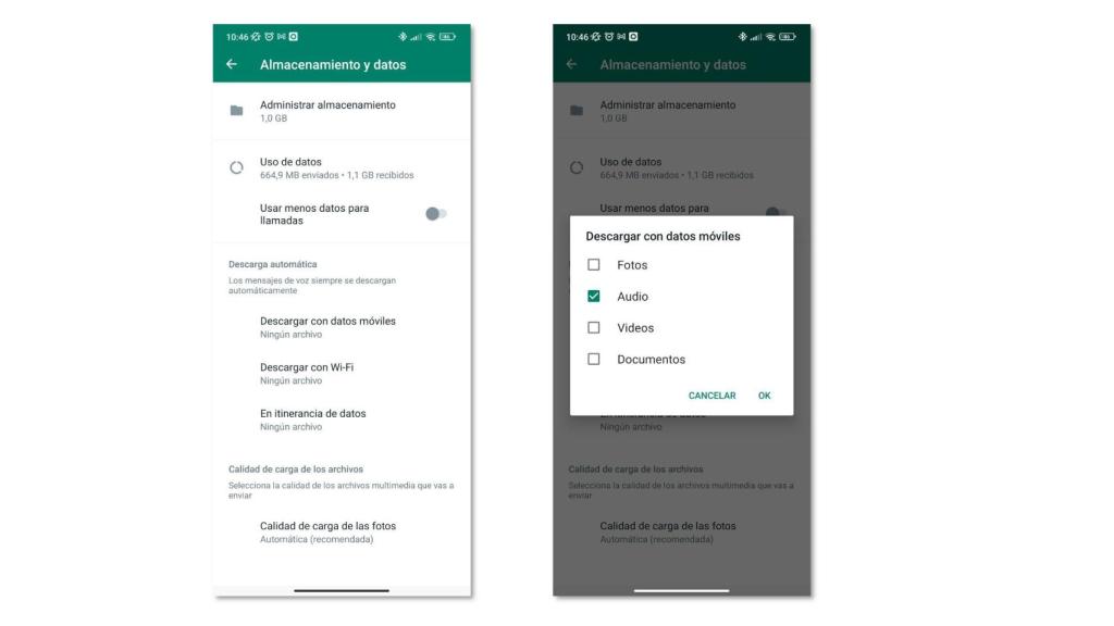 Ajustes de WhatsApp