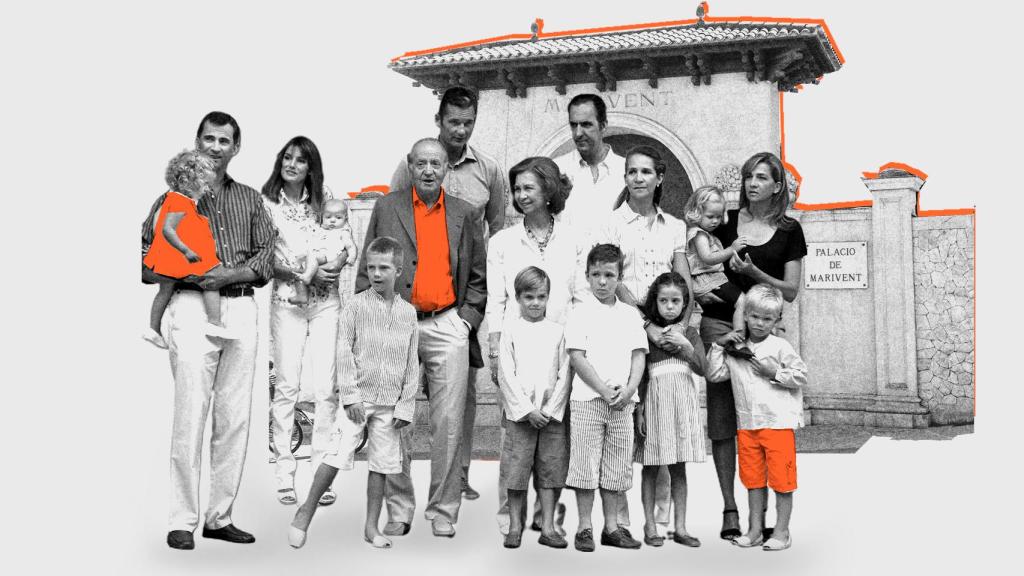 Último posado de la Familia Real al completo en agosto de 2007 en Marivent.