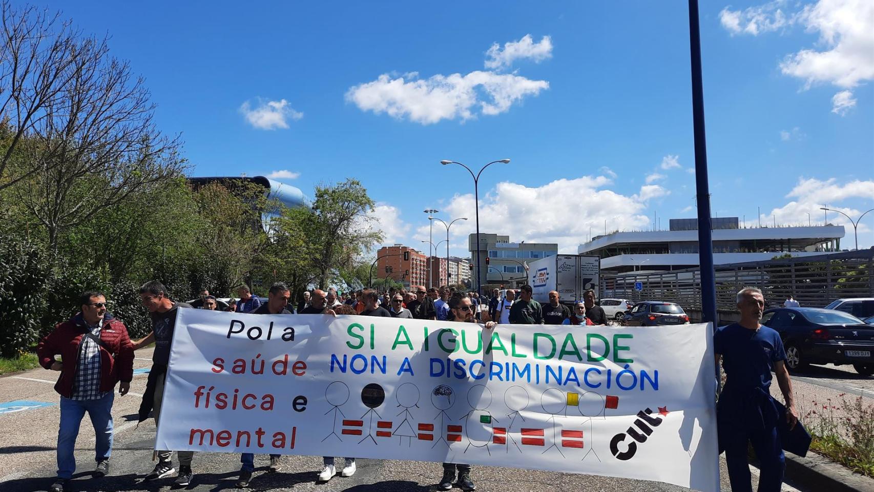 Manifestación de la CUT en Stellantis.