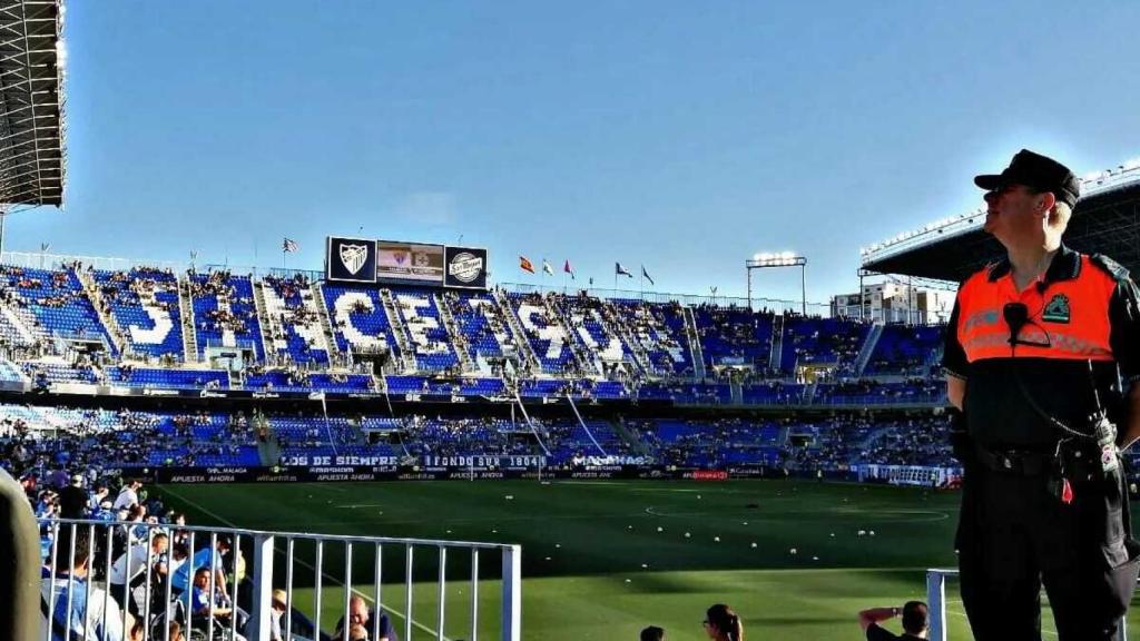 Moreno, en su rinconcito de la Rosaleda.
