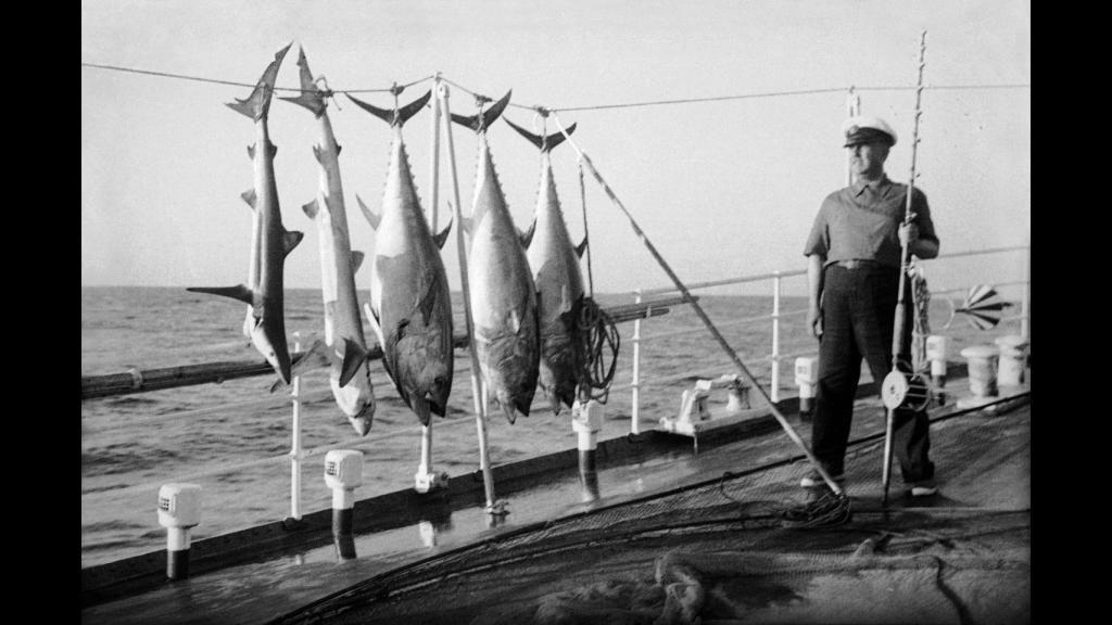 Franco a bordo del yate Azor.