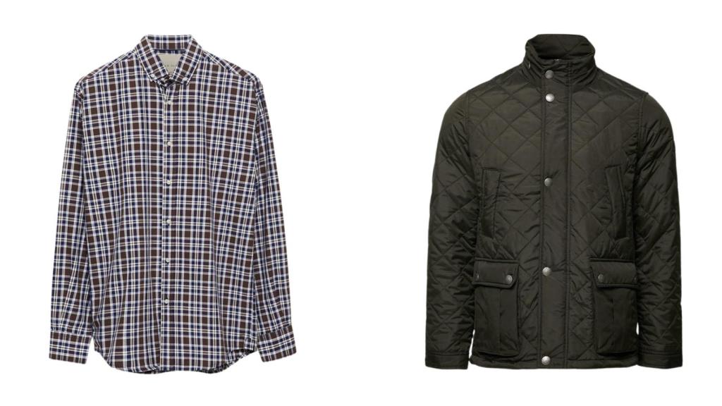 Camisa Oxford (Precio: 100 euros) y chaqueta acolchada (180 euros).
