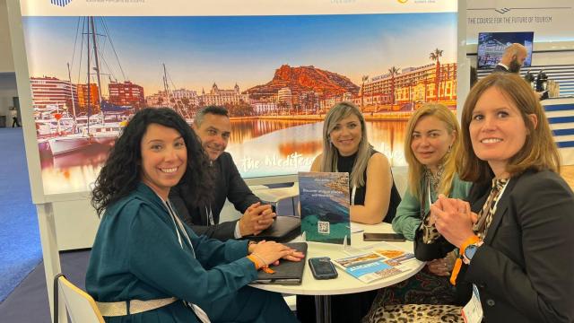 La vicealcaldesa Mari Carmen Sánchez, en la feria de Miami.