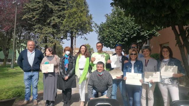 Recogiendo el programa de Formación y Empleo del Ecyl en Santa María de la Vega