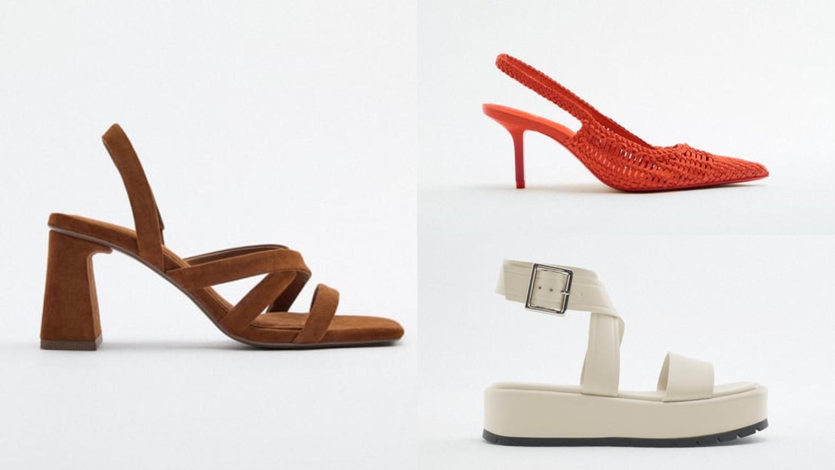 Zapatos de la firma Zara en un fotomonaje de EL ESPAÑOL.
