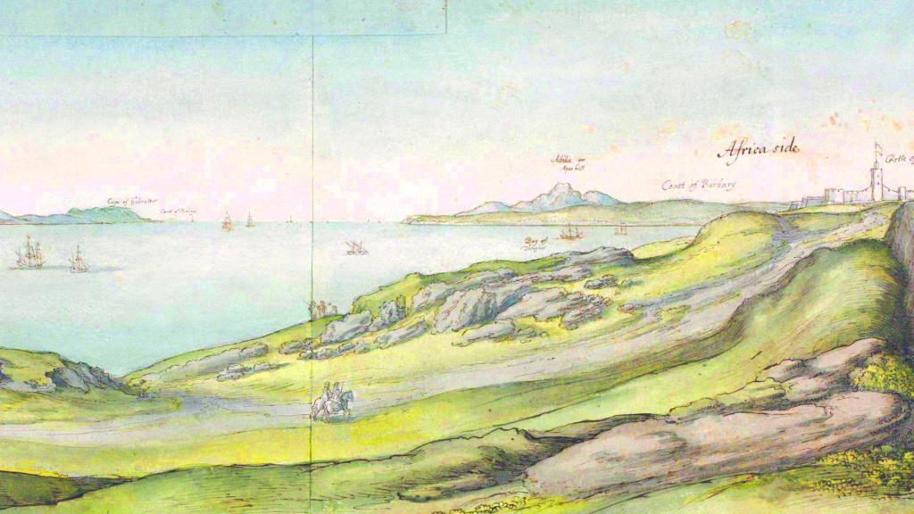 'Perspectiva del estrecho de Gibraltar desde Tánger' (1668-1669), de Wenceslaus Hollar.
