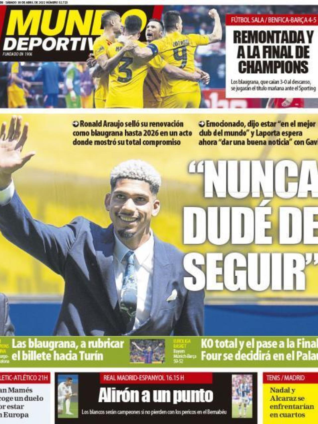 Portada Mundo Deportivo