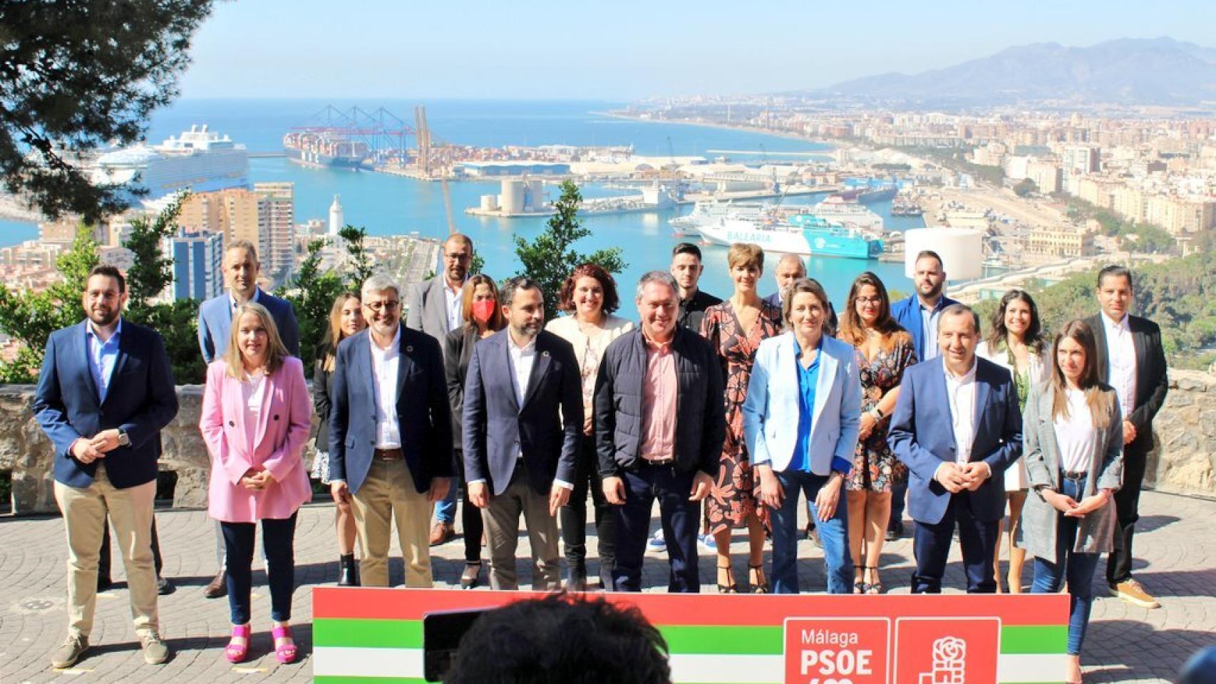 Juan Espadas presenta la candidatura socialista para la provincia de Málaga.