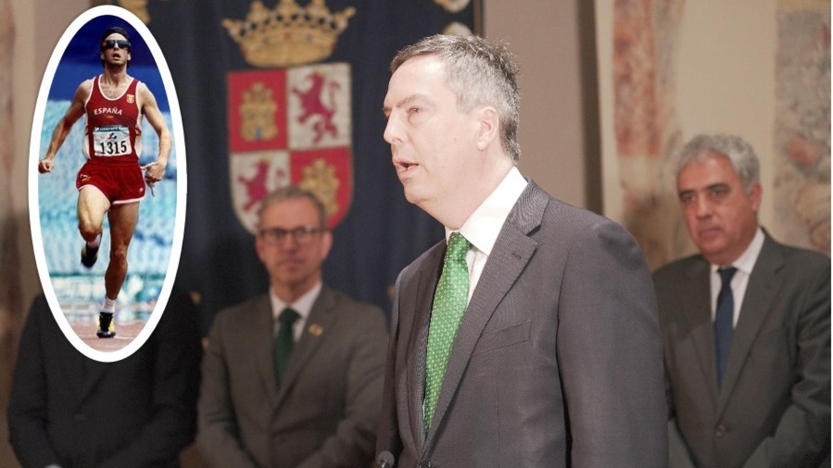 Enrique Sánchez-Guijo Acevedo en su toma de posesión y en el círculo durante su participación en los Juegos