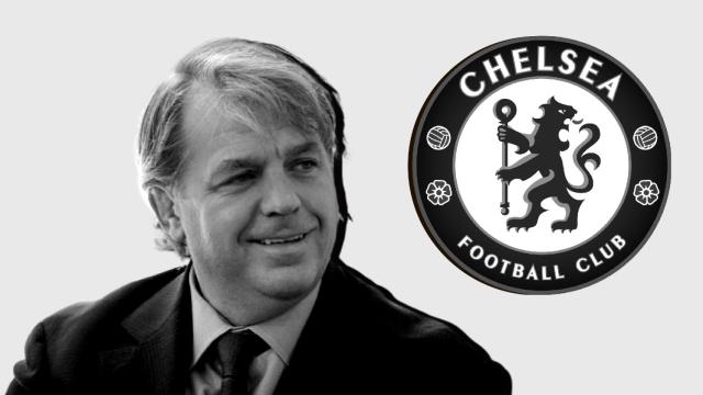Todd Boehly, en un fotomontaje con el logo del Chelsea.