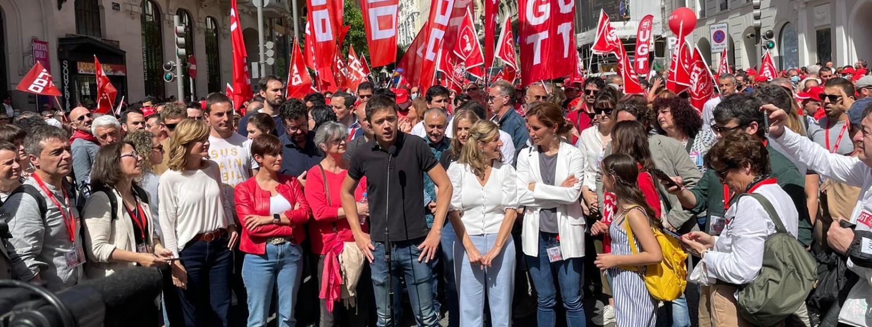 Directo | Manifestaciones en España por el Día del Trabajo: Yolanda Díaz acompaña a los líderes de los sindicatos en Madrid
