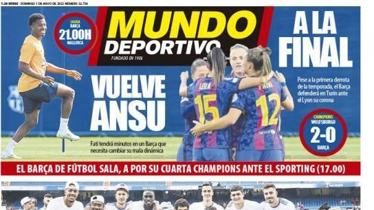 Portada Mundo Deportivo (01/05/22)
