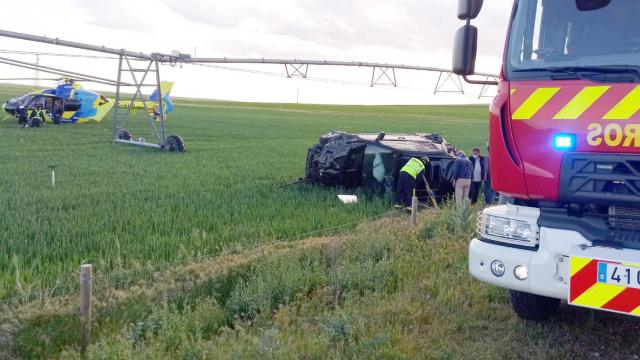 Foto del accidente en Villalar de los Comuneros