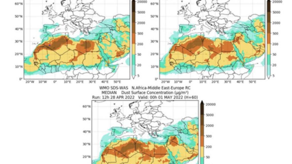 Mapa del nivel de contaminación en el aire