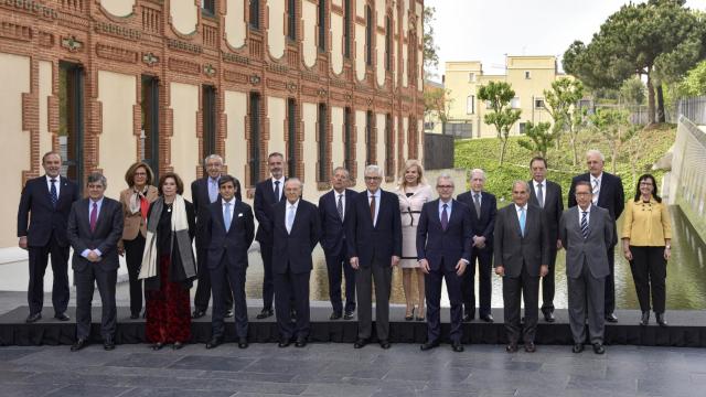 Reunión del patronato de la Fundación La Caixa con la incorporación de nuevos socios.