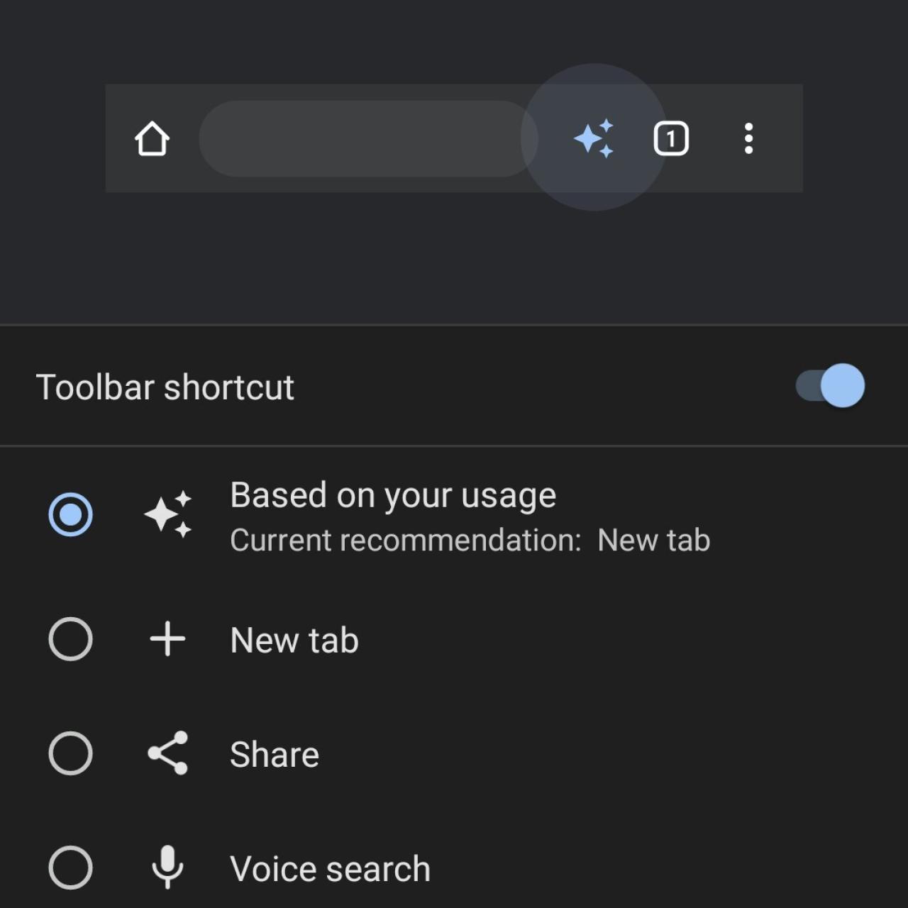 Chrome nuevo botón