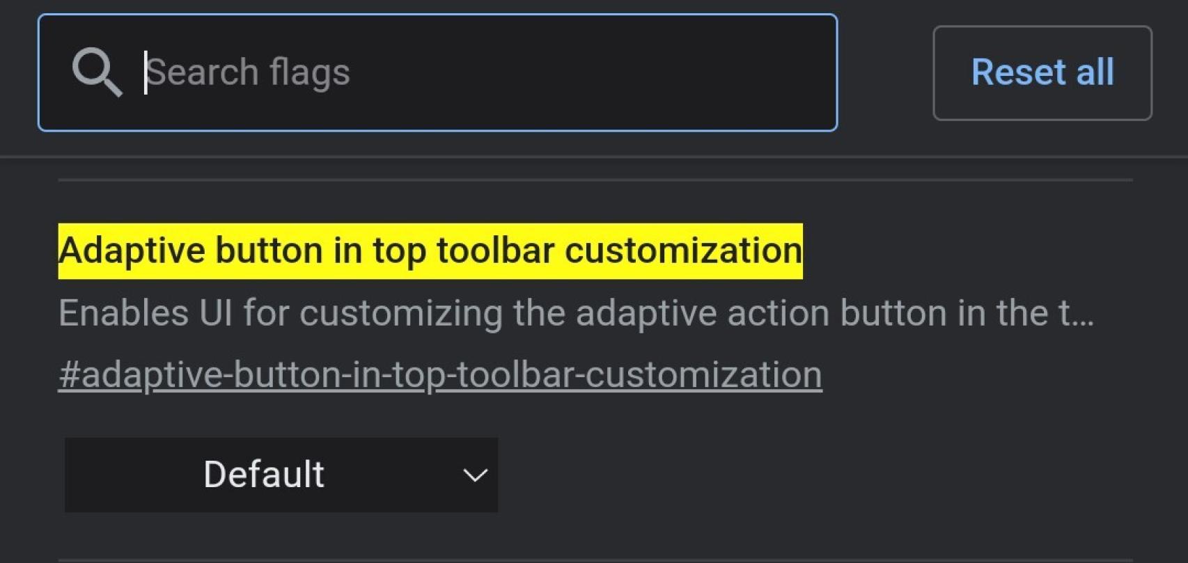 Chrome botón adaptativo