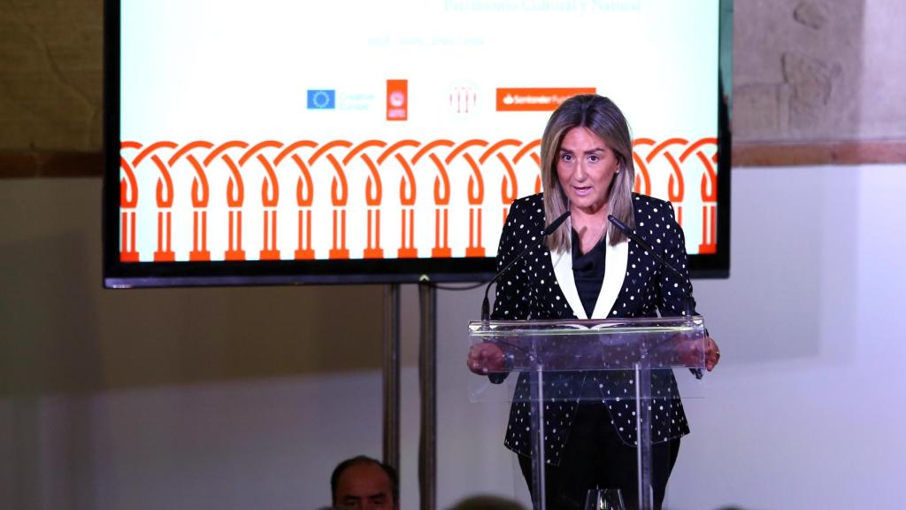 Milagros Tolón en la entrega de los premios Hispania Nostra y Europa Nostra. Foto: Óscar Huertas.