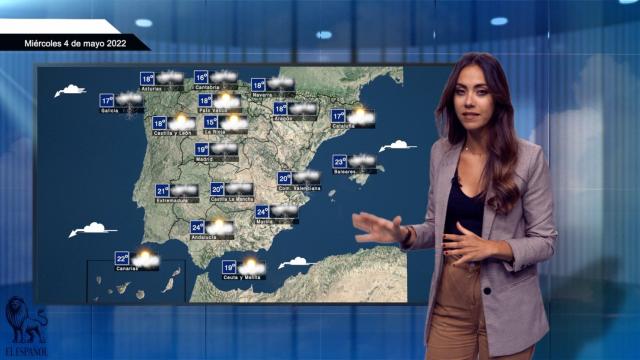 El tiempo para el miércoles 4 de mayo.