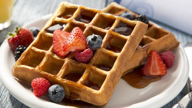 Receta de gofres sin azúcar y saludables.