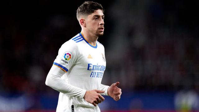 Fede Valverde durante un partido con el Real Madrid