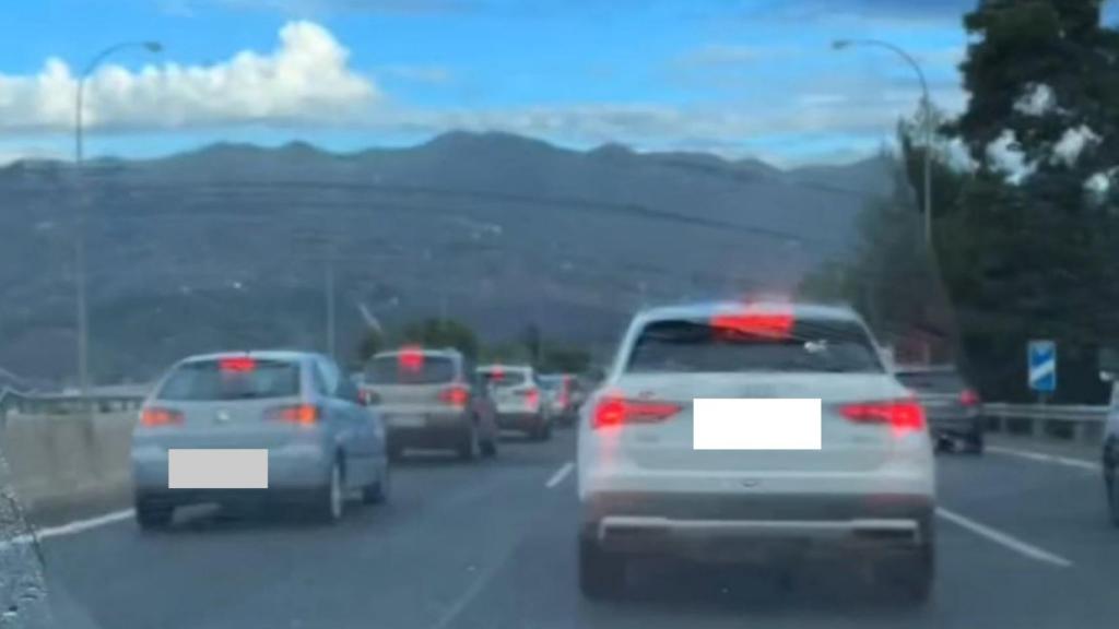 Coches en el atasco.