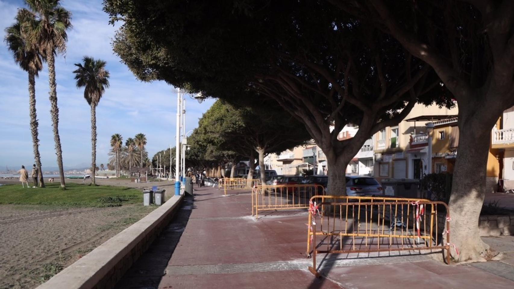 Imagen reciente del paseo marítimo de El Palo, en Málaga.