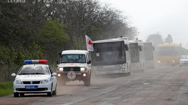 Evacuados de Mariúpol en Zporiyia