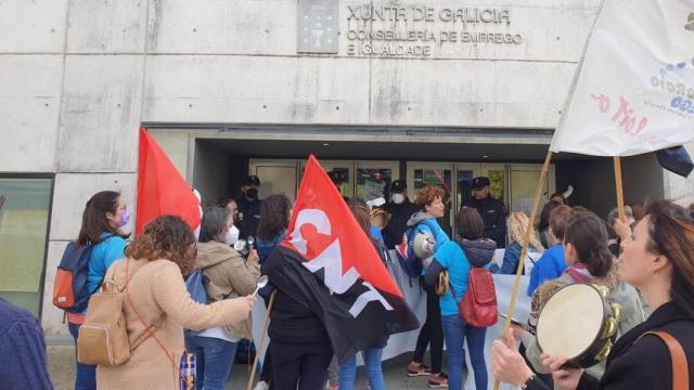 Concentración ante el Consorcio Galego de Igualdade e Benestar, en una imagen de archivo.