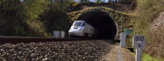 Túnel en la línea de tren A Coruña-Santiago