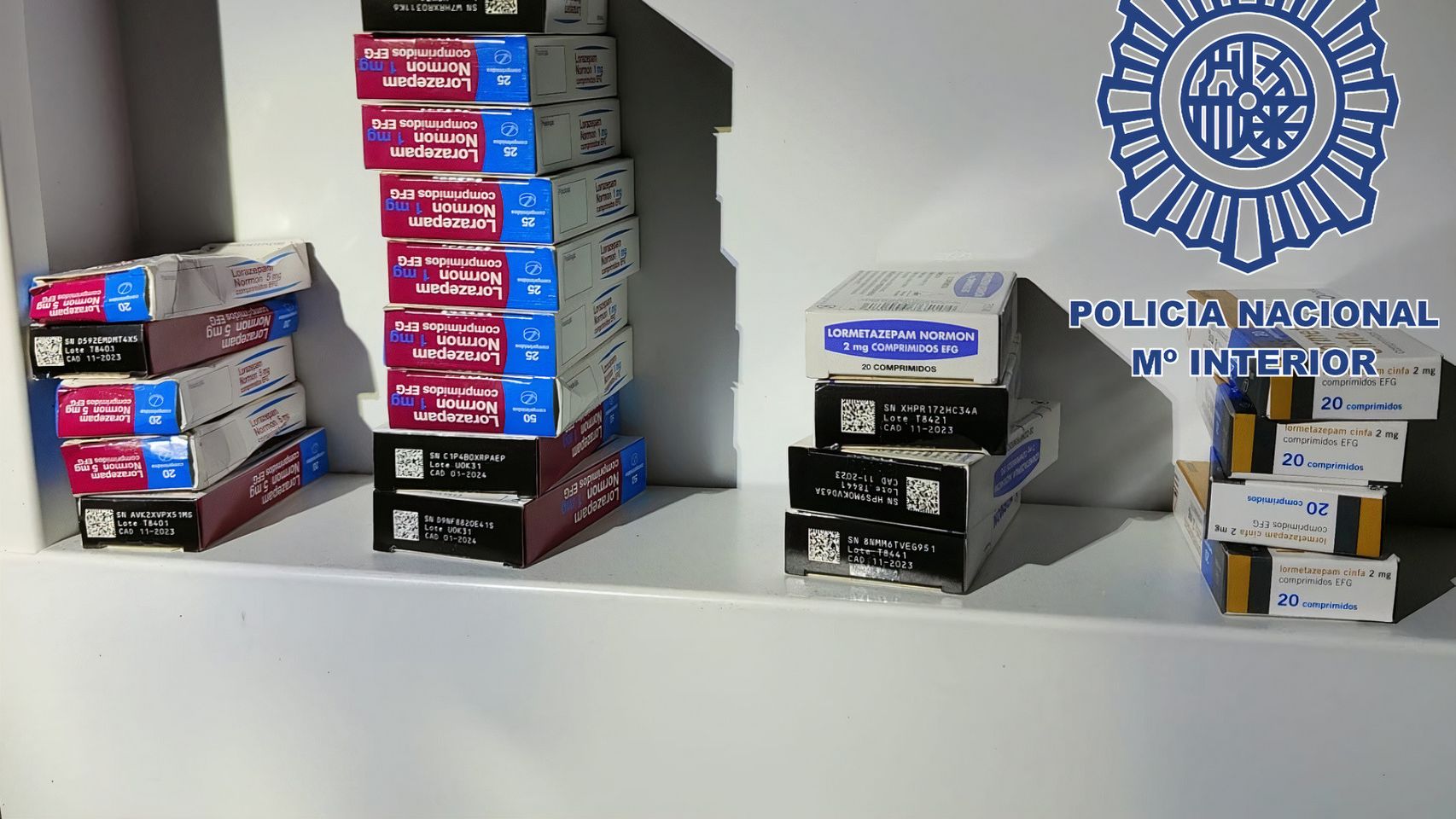 Medicamentos incautados al detenido.