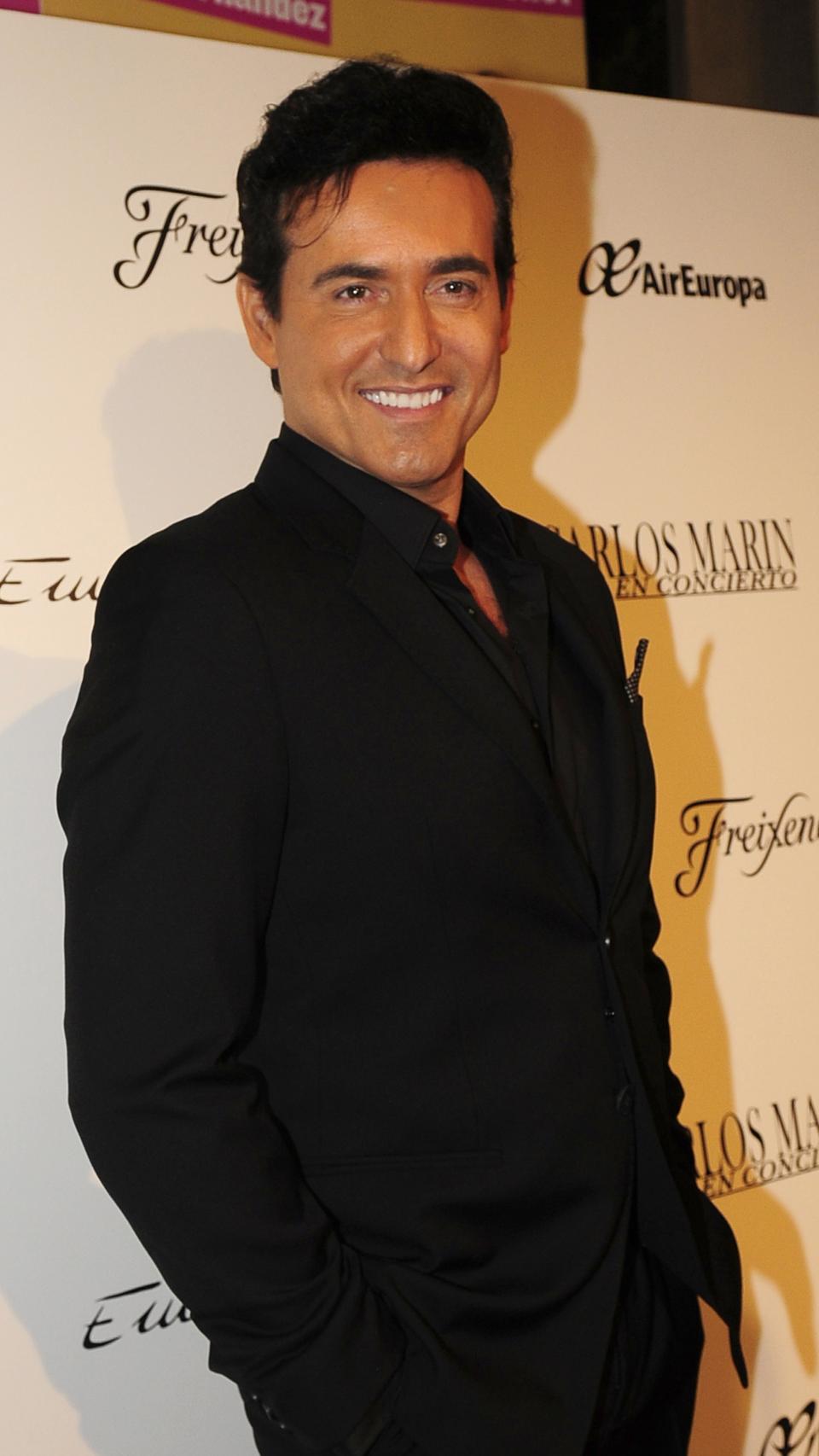 El cantante Carlos Marín en un evento público en enero de 2016.