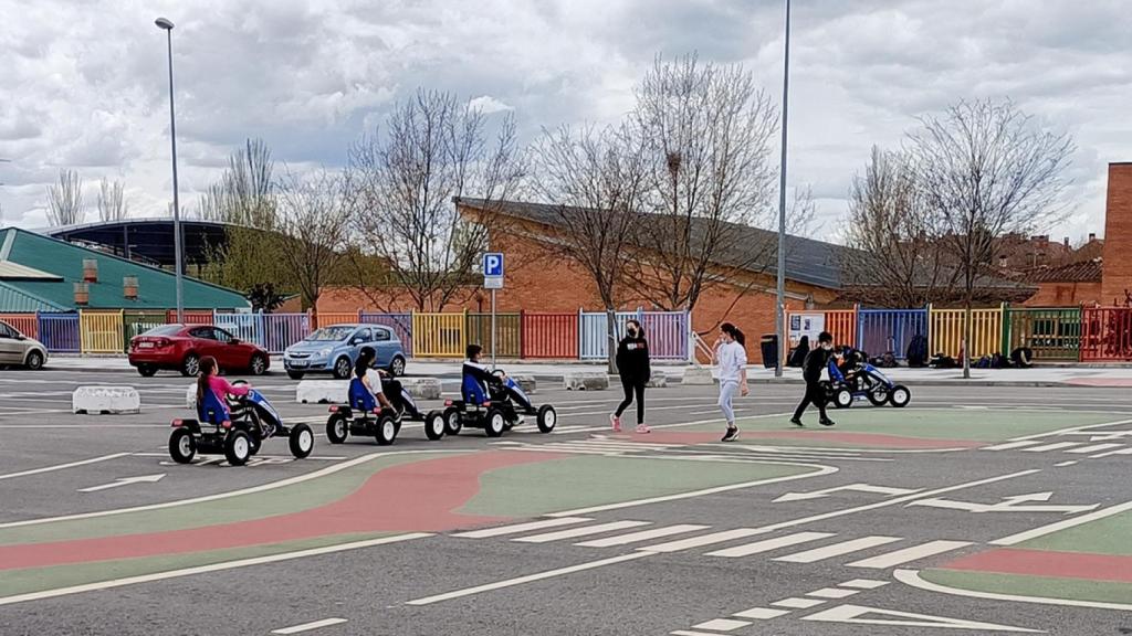 Prácticas en el circuito de educación vial de Carbajosa