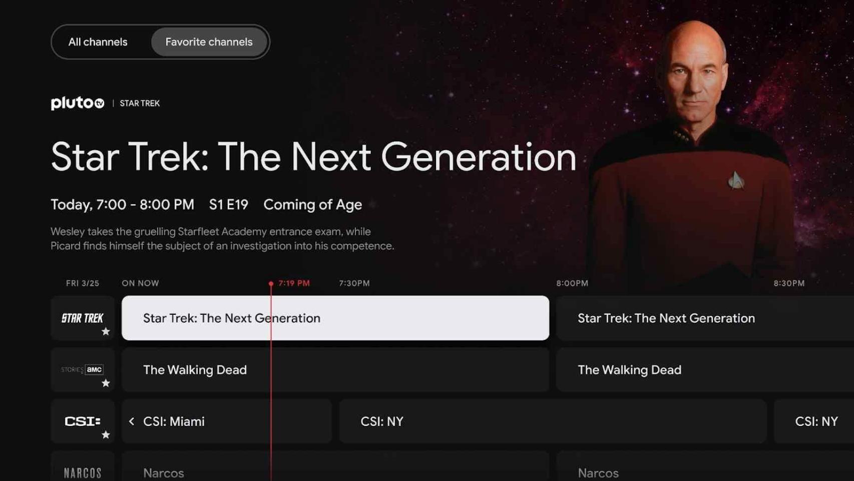 Google TV canales favoritos
