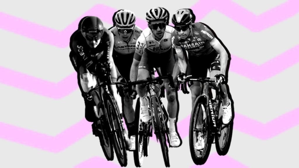Richard Carapaz, Miguel Ángel López, Simon Yates y Mikel Landa, en un fotomontaje.